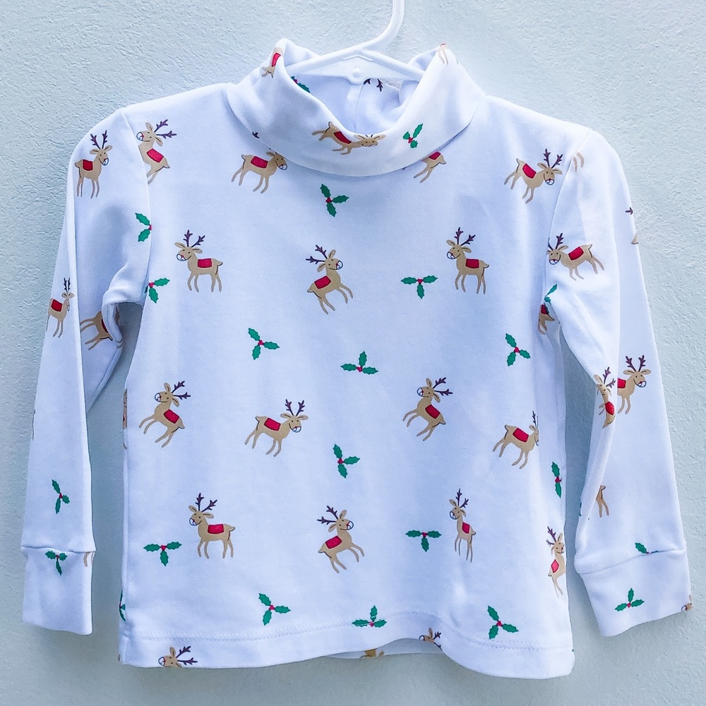 Little English Reindeer Turtleneck